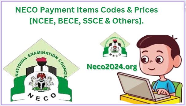 NECO Payment Items Codes & Prices